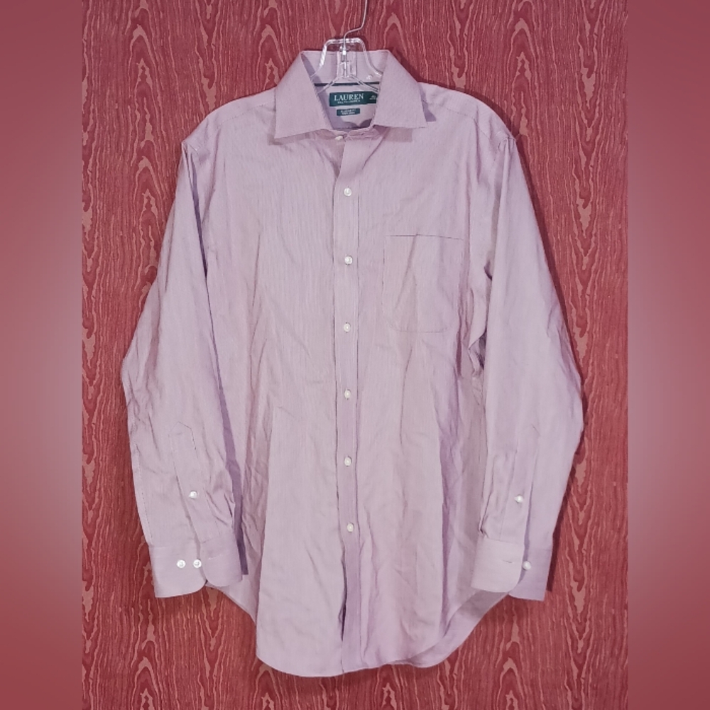 RALPH LAUREN Classic Fit Long Sleeve Button Collared Casual Shirt Mens Sz 15 1/2